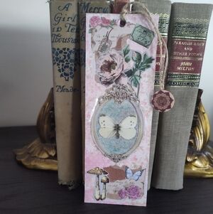 Floral and Butterfly Bookmark